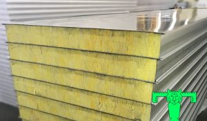 Tấm Panel Glasswool 3 lớp tôn nền dày 0.40mm + Glasswool 75mm 64kg/m3 + tôn 0.40mm