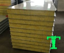 Tấm Panel Glasswool 3 lớp tôn nền dày 0.40mm + Glasswool 100mm 64kg/m3 + tôn 0.40mm
