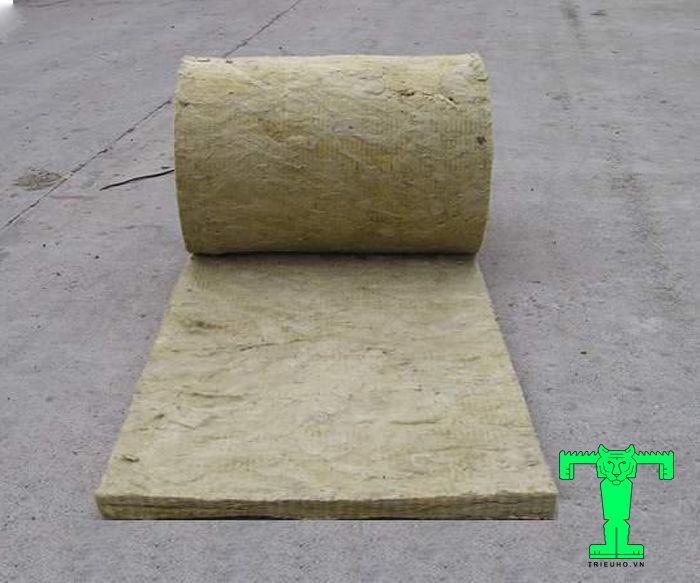 Bông khoáng Rock wool dạng cuộn không có lưới