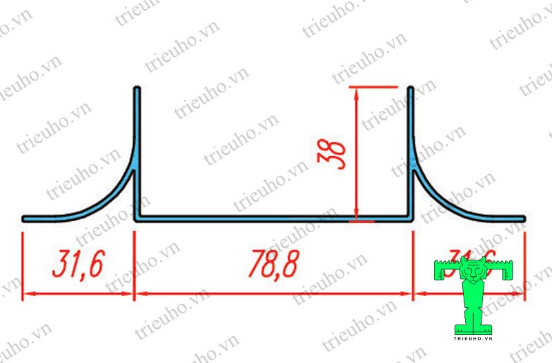 Cấu tạo Thanh nhôm U75 cánh đôi sử dụng cho vách Panel dày 75mm