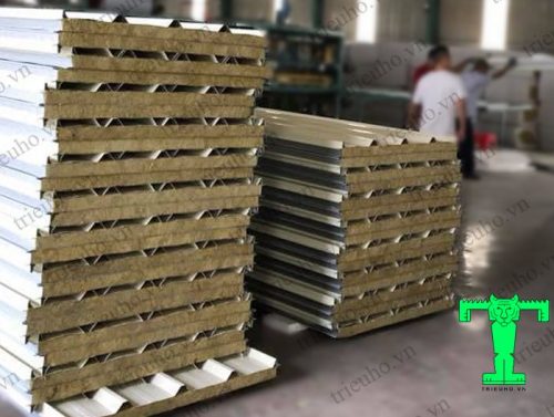 Tôn cách nhiệt chống cháy rockwool, tôn bông khoáng