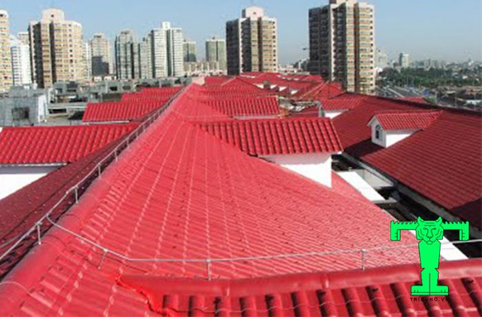 Ngói nhựa PVC lợp nhà máy