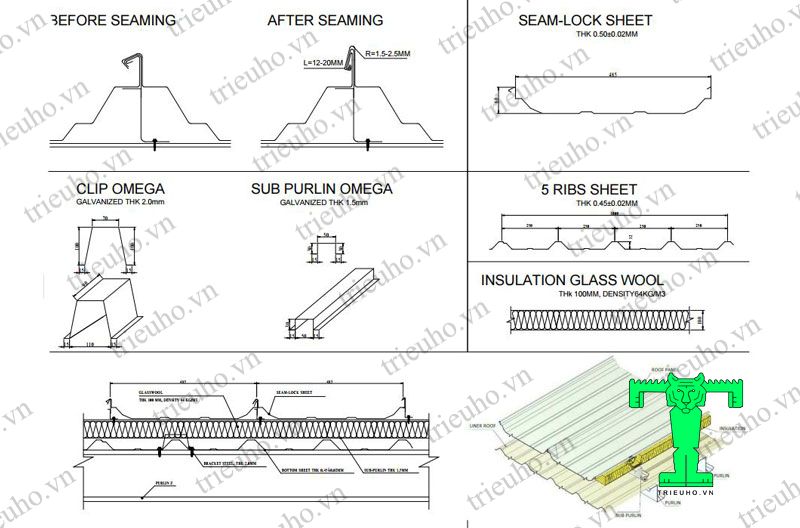 Hướng dẫn thi công tôn Seamlock