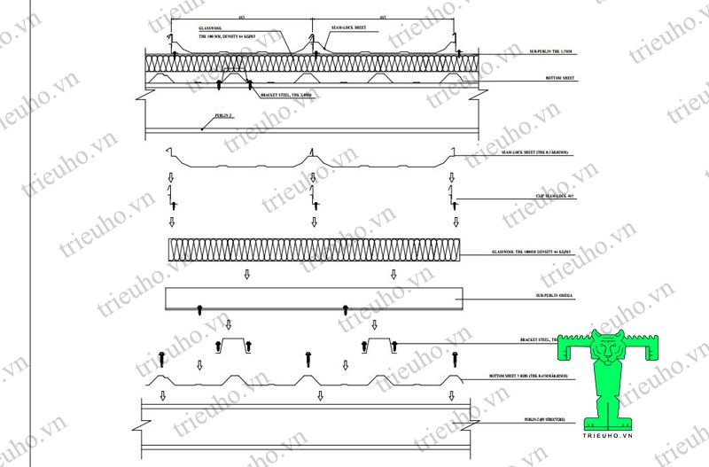 Hướng dẫn thi công tôn Seamlock