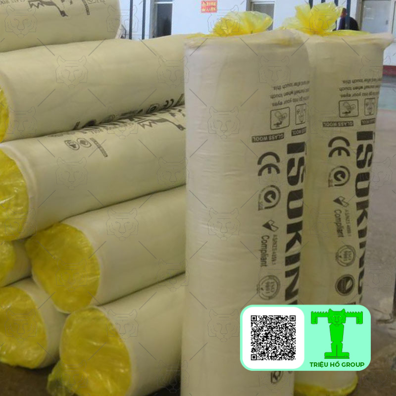 Cấu trúc Bông thủy tinh Glasswool 32kg/m3 dạng sợi có chứa túi khí nên khả năng cách âm hiệu quả