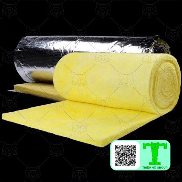 Bông thủy tinh Glasswool có giấy bạc gồm 2 lớp riêng biệt là bông thủy tinh và giấy bạc