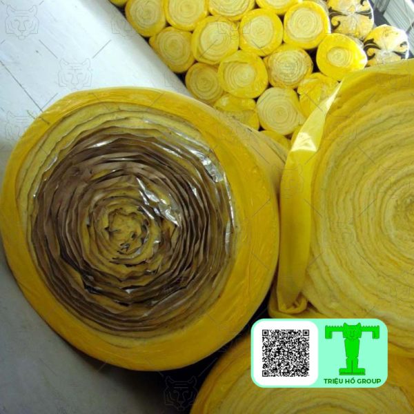 Bông thủy tinh Glasswool 32kg/m3 dày 50mm có khả năng chống cháy, giảm rủi ro cháy nổ cao