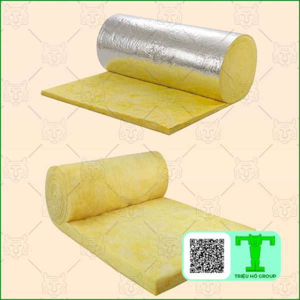 Bông thủy tinh Glasswool tỉ trọng 48kg/m3 x5mx50mmT có giấy bạc là gì?