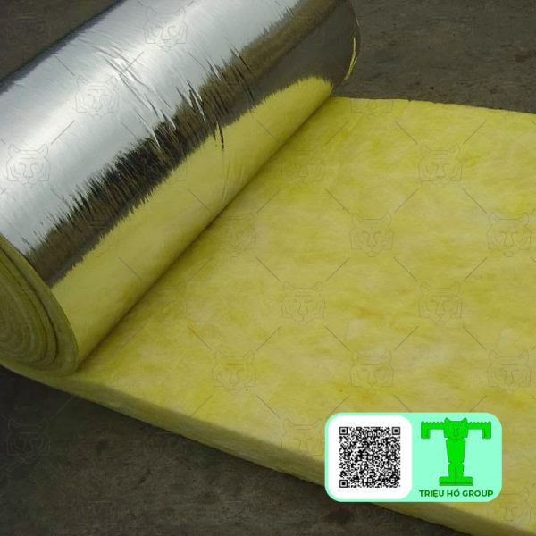 Bông thủy tinh Glasswool 32kg/m3 dày 25mm có bạc là vật liệu gì