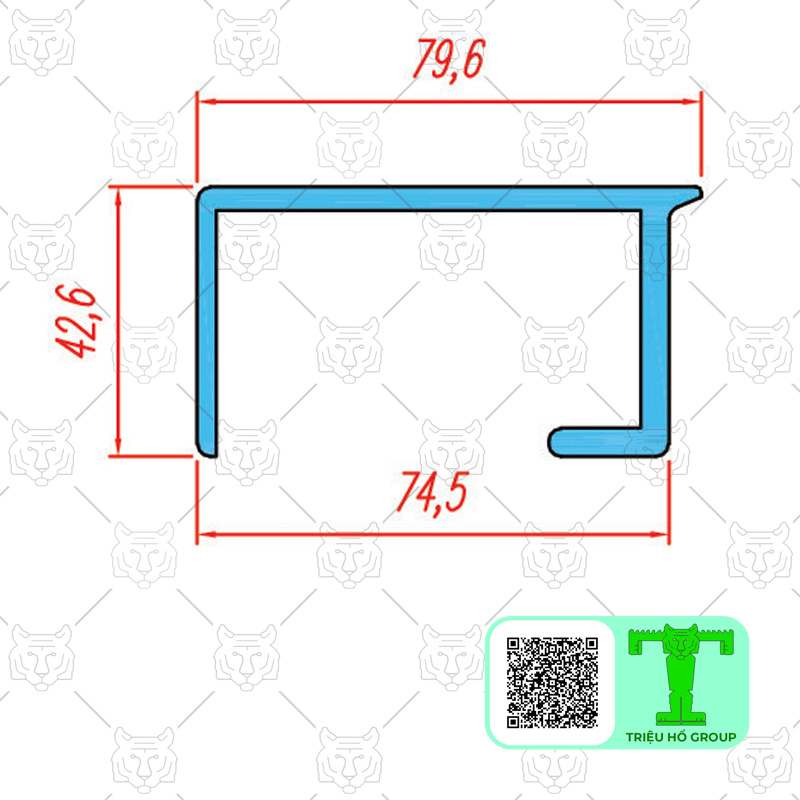 Thanh nhôm C80x43x3.0mm được làm từ nhôm có sức chịu lực tốt, dẻo dai và có khả năng chống ăn mòn cao