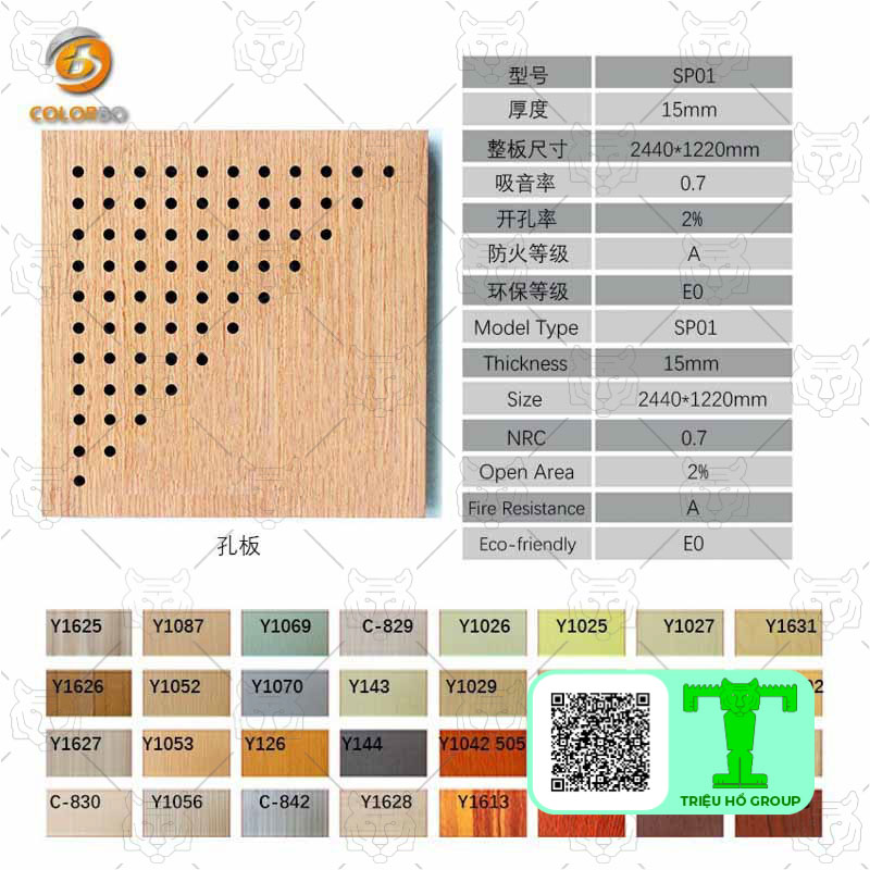 Thông số kỹ thuật của gỗ tiêu âm