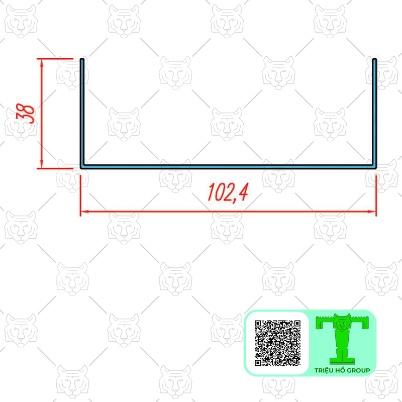 Thanh nhôm U100mm được làm 100% bằng nhôm