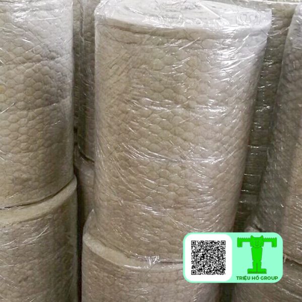 Rockwool không lưới dày 50mm tỷ trọng 60kg/m3 dạng cuộn là vật liệu cách nhiệt, bảo ôn chống nóng cho tường, vách, trần, mái