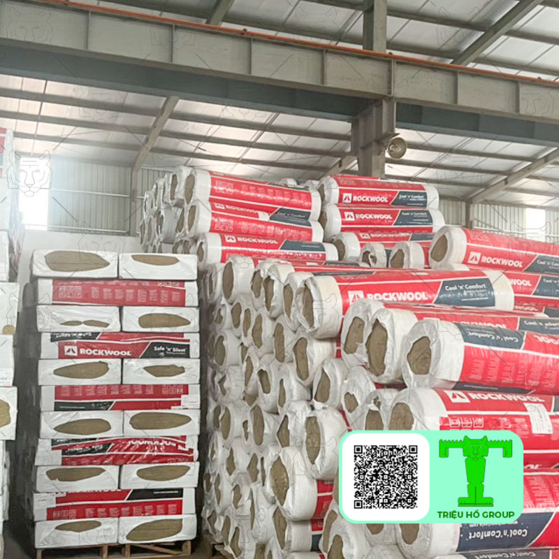 Rockwool không lưới tỷ trọng 80kg/m3 không bị oxy hóa, ẩm mốc, mối mọt