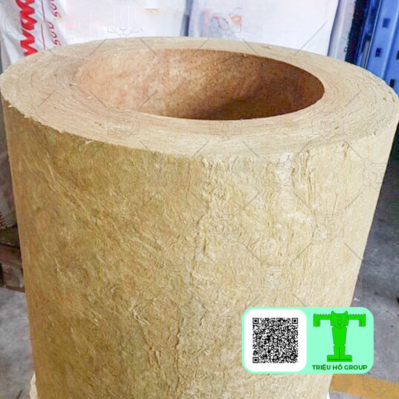 Bông khoáng Rockwool dạng cuộn không có lưới làm vật liệu cách nhiệt, bảo ôn chống nóng cho tường, vách, trần, mái