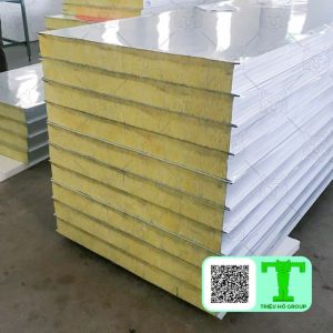 Tấm Panel bông thủy tinh 3 lớp tôn 0.45mm + Glasswool 50mm 64kg/m3 + tôn 0.45mm chính hãng chất lượng tại Đà Nẵng