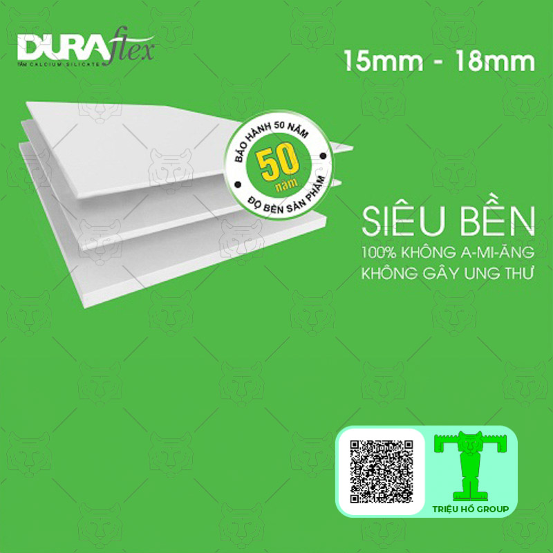 Tấm xi măng Duraflex dày 12mm khả năng chịu ẩm vượt trội nhờ có cấu tạo 70 % là xi măng