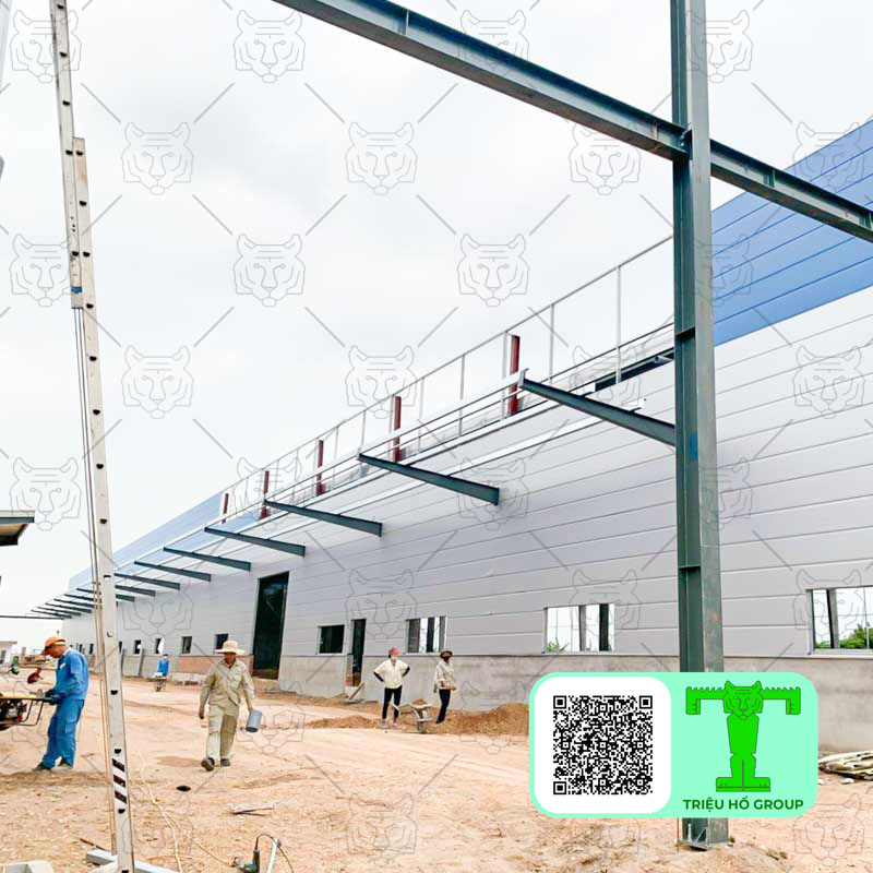 công trình sử dụng tấm panel rockwool chống cháy Triệu Hổ 003