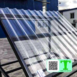 Polycarbonate sóng tròn dày 1mm lấy sáng lên tới 90%