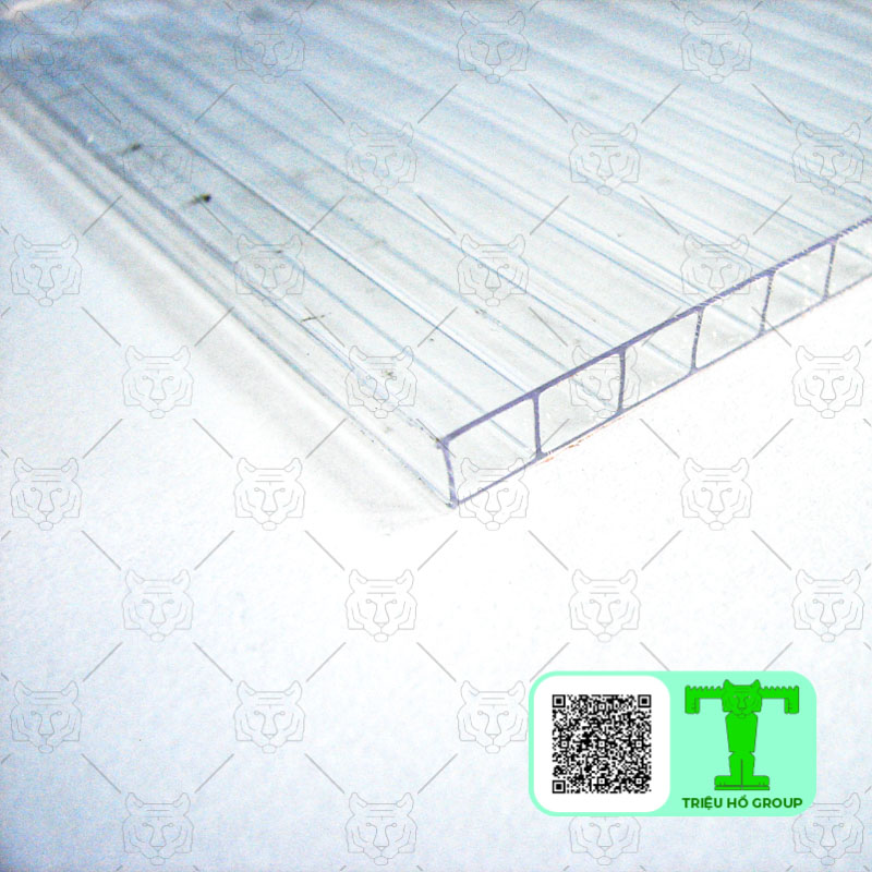 Tấm lấy sáng Polycarbonate dày 10mm rỗng ruột khả năng lấy sáng hiệu quả lên tới 90%